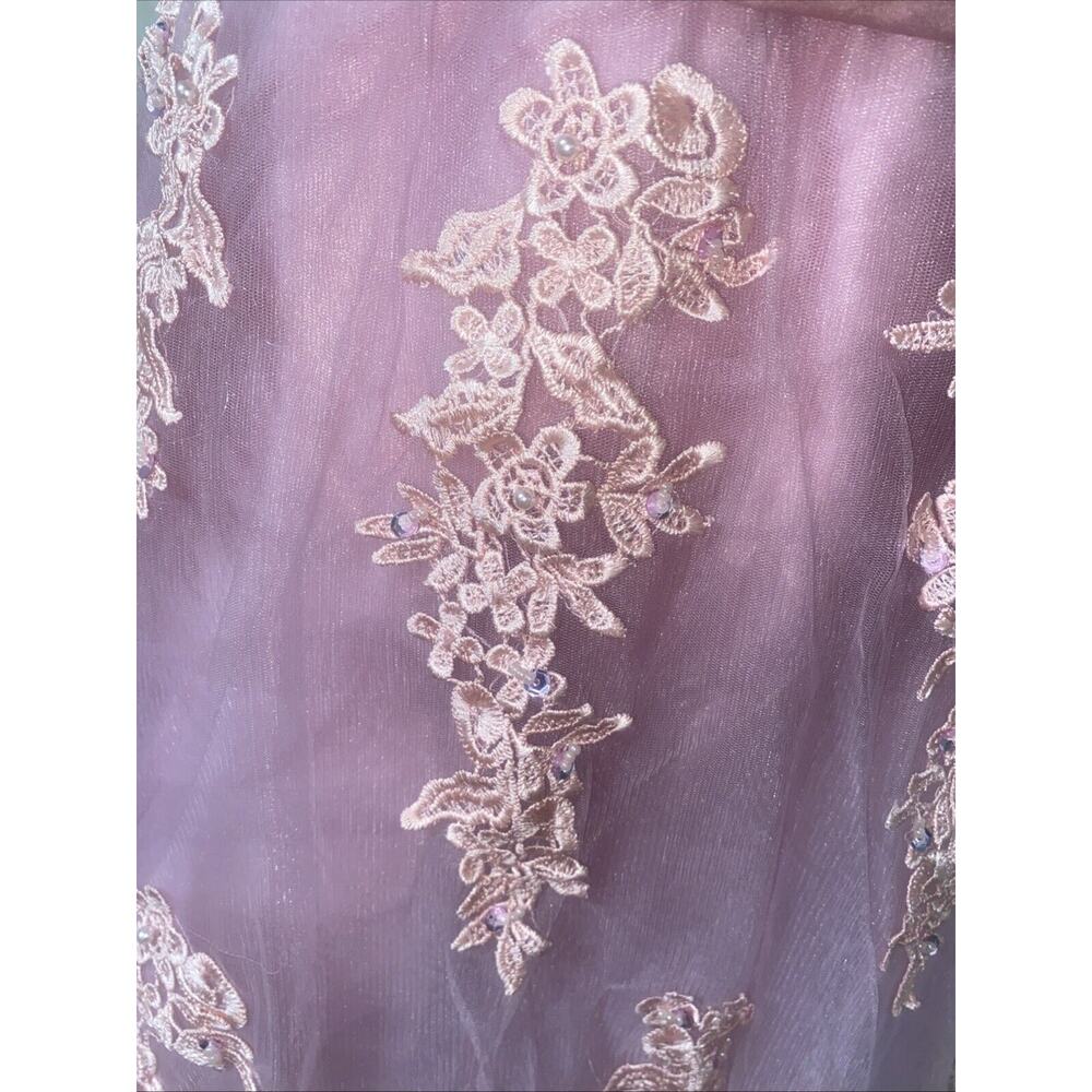 New W/ Tags Babyonline Dress Maxi Long Lilac Sequins V Back Prom Wedding Medium - Picture 4 of 12